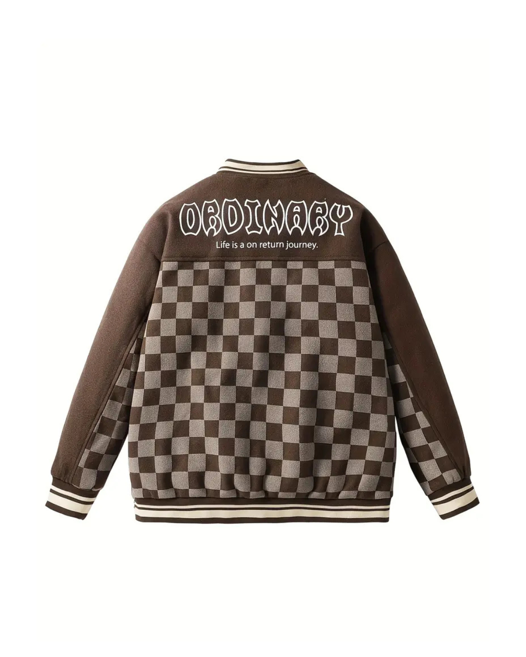 The Varsity Code Jacket — Brown Clean Lines, Confident Energy