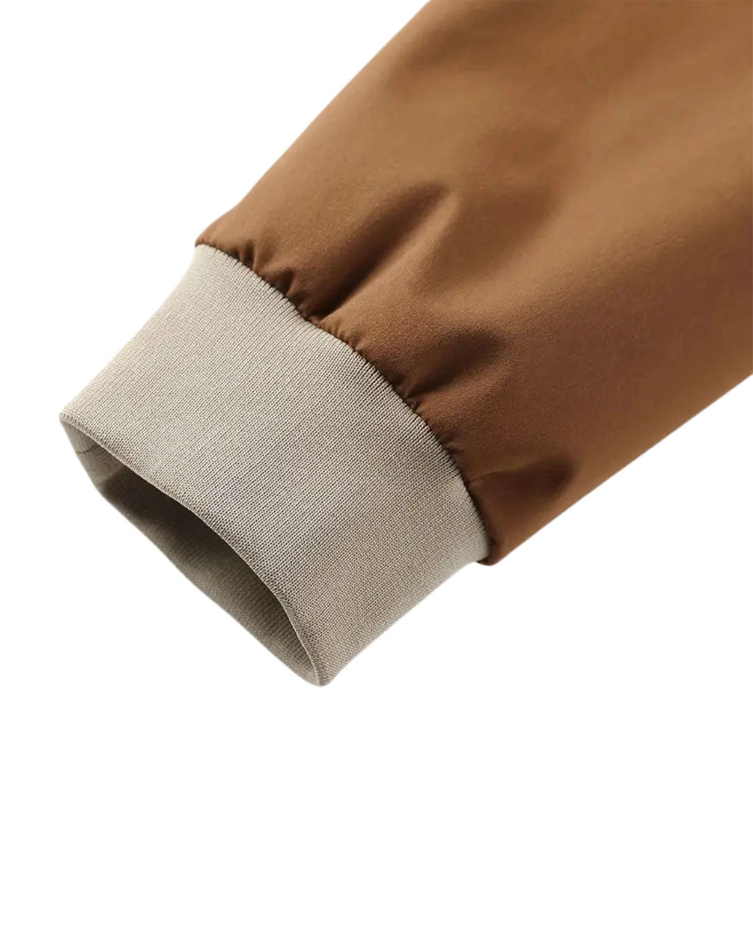 Brown Varsity Edge Zip Jacket