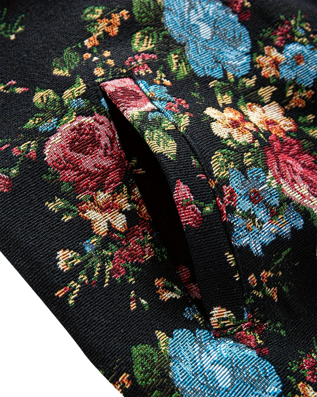 The Black Grove Zip Jacket — Vintage Floral Meets Urban Ease