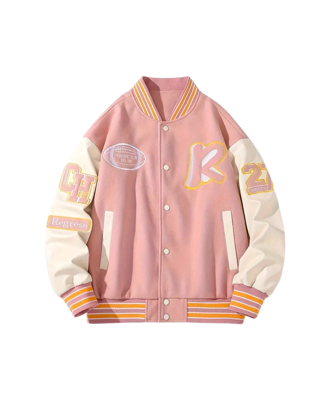 The Axis Jacket — Pink Classic Varsity Reimagined