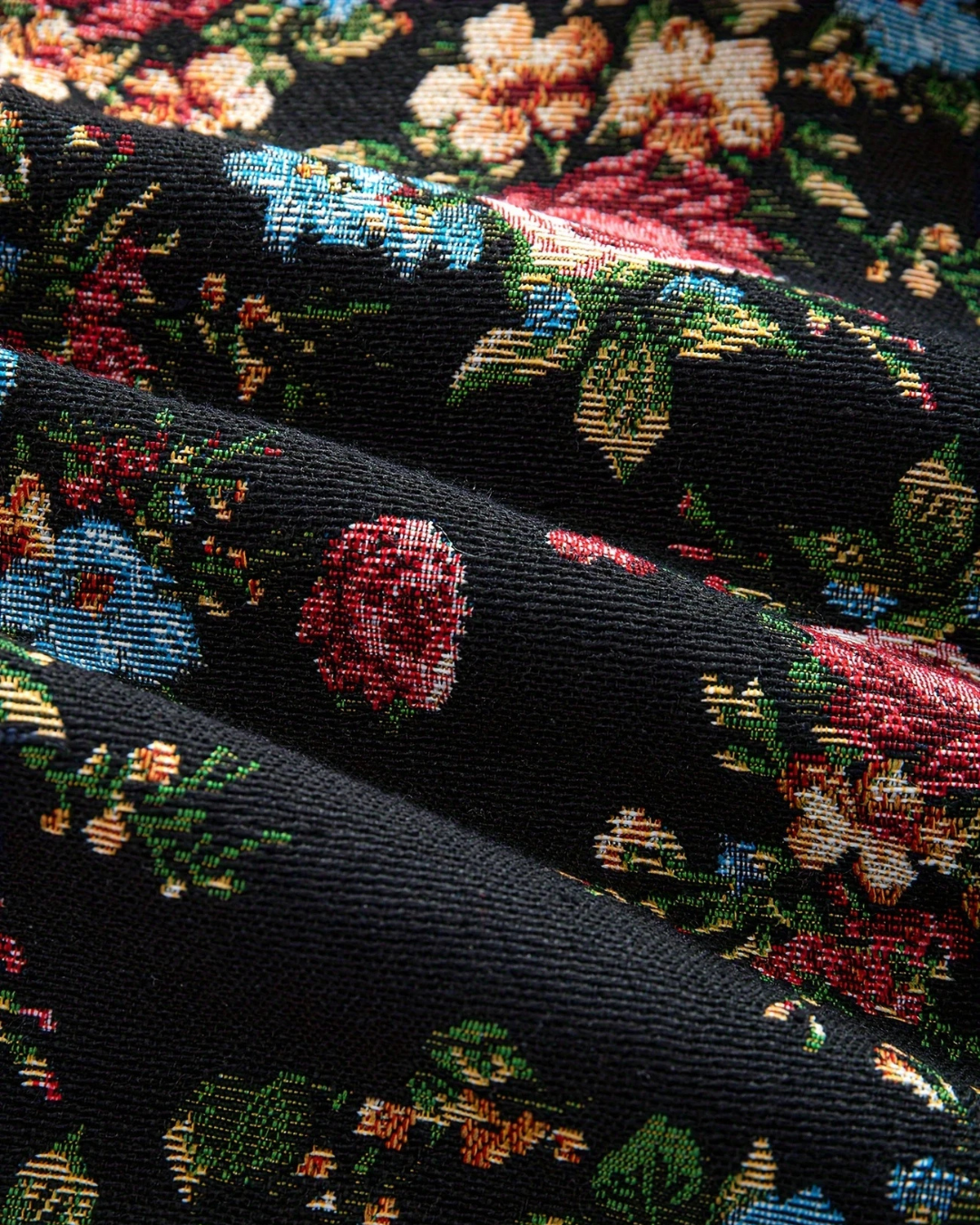 The Black Grove Zip Jacket — Vintage Floral Meets Urban Ease