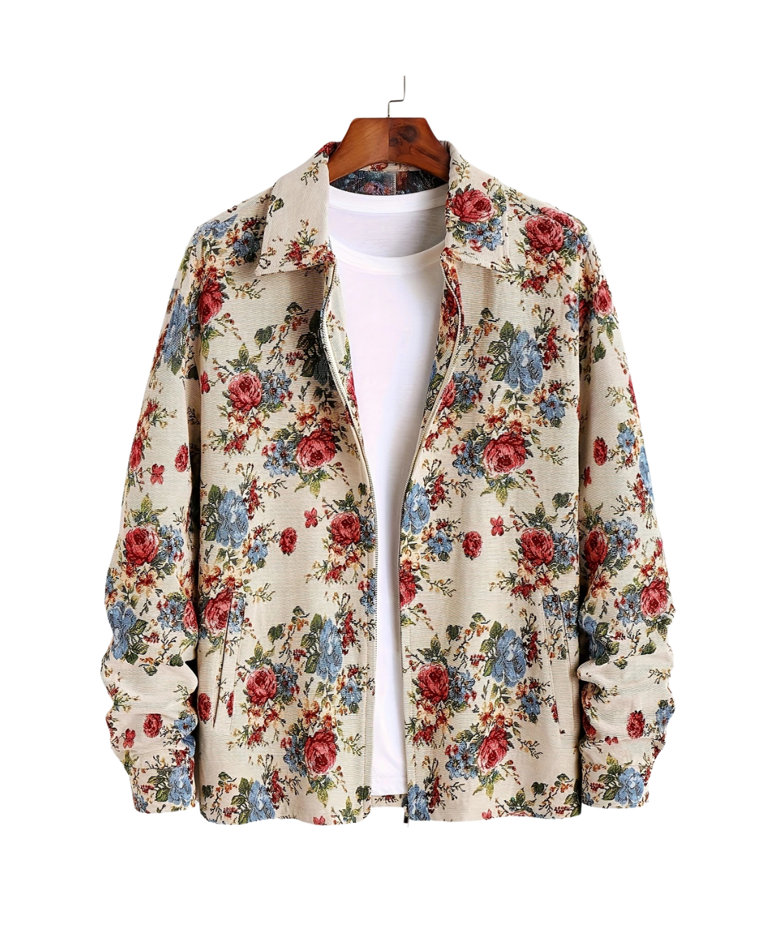 The Grove Zip Jacket — Vintage Floral Meets Urban Ease