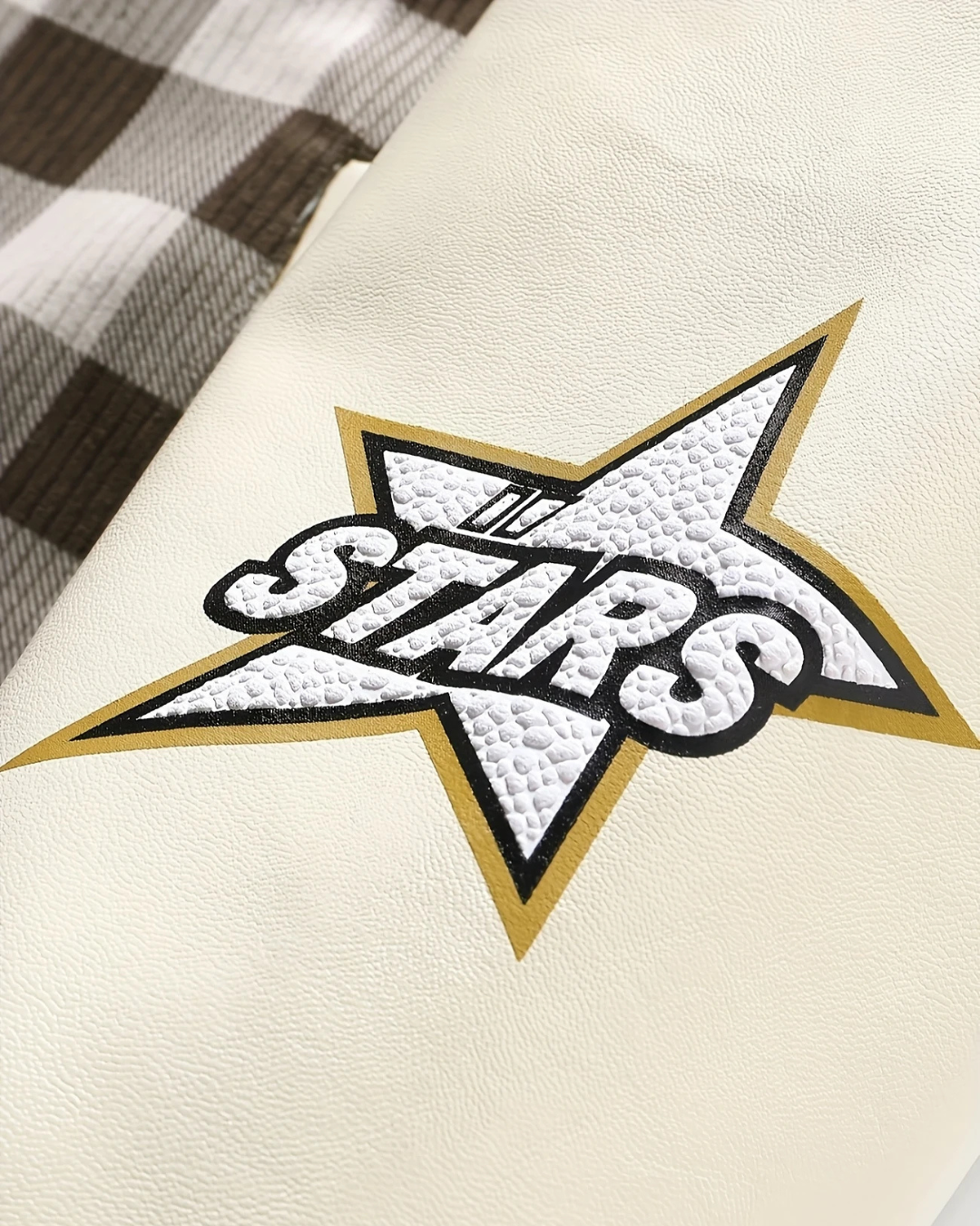 Monochrome Grid Varsity Jacket