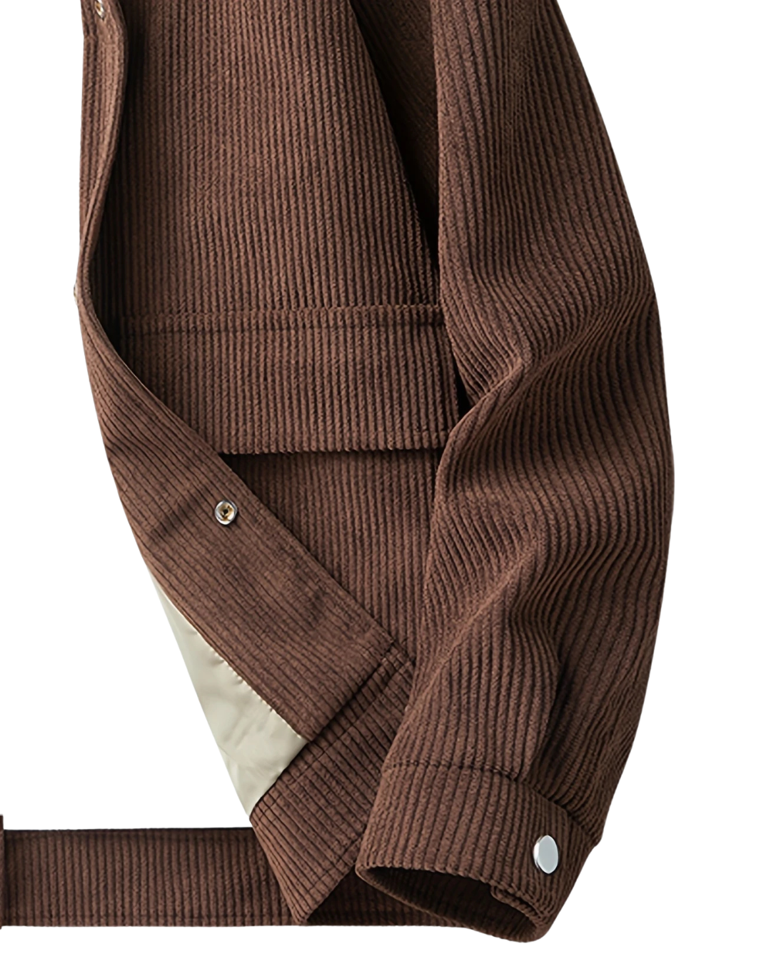 Men's Outdoor Brown Jacket — Spring Casual Coat with Corduroy Lapel