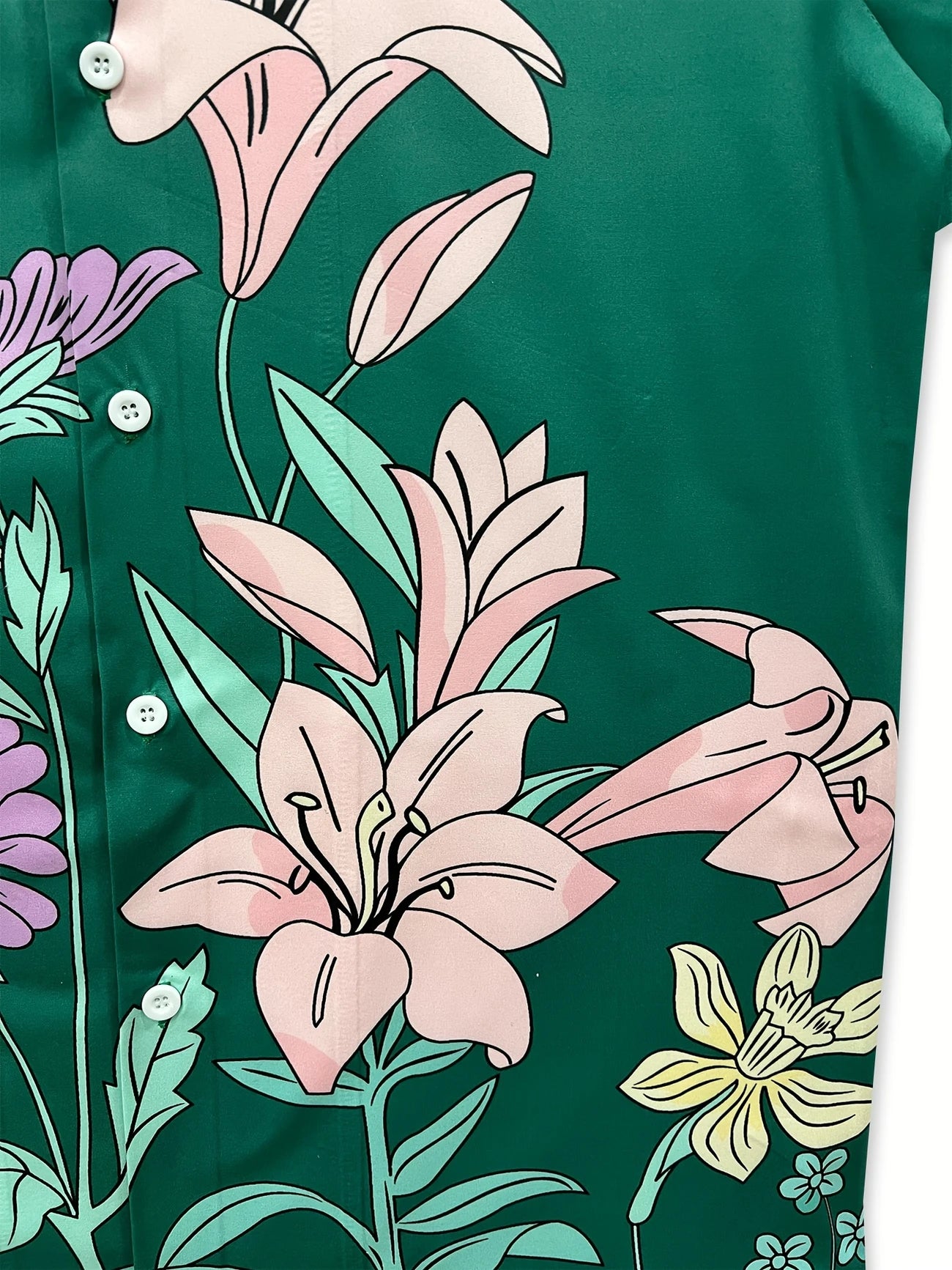 Tropical Bloom – Men's Green Floral Shirt