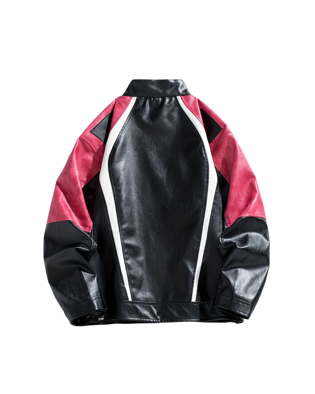 Red GeoFlex PU Zip Jacket
