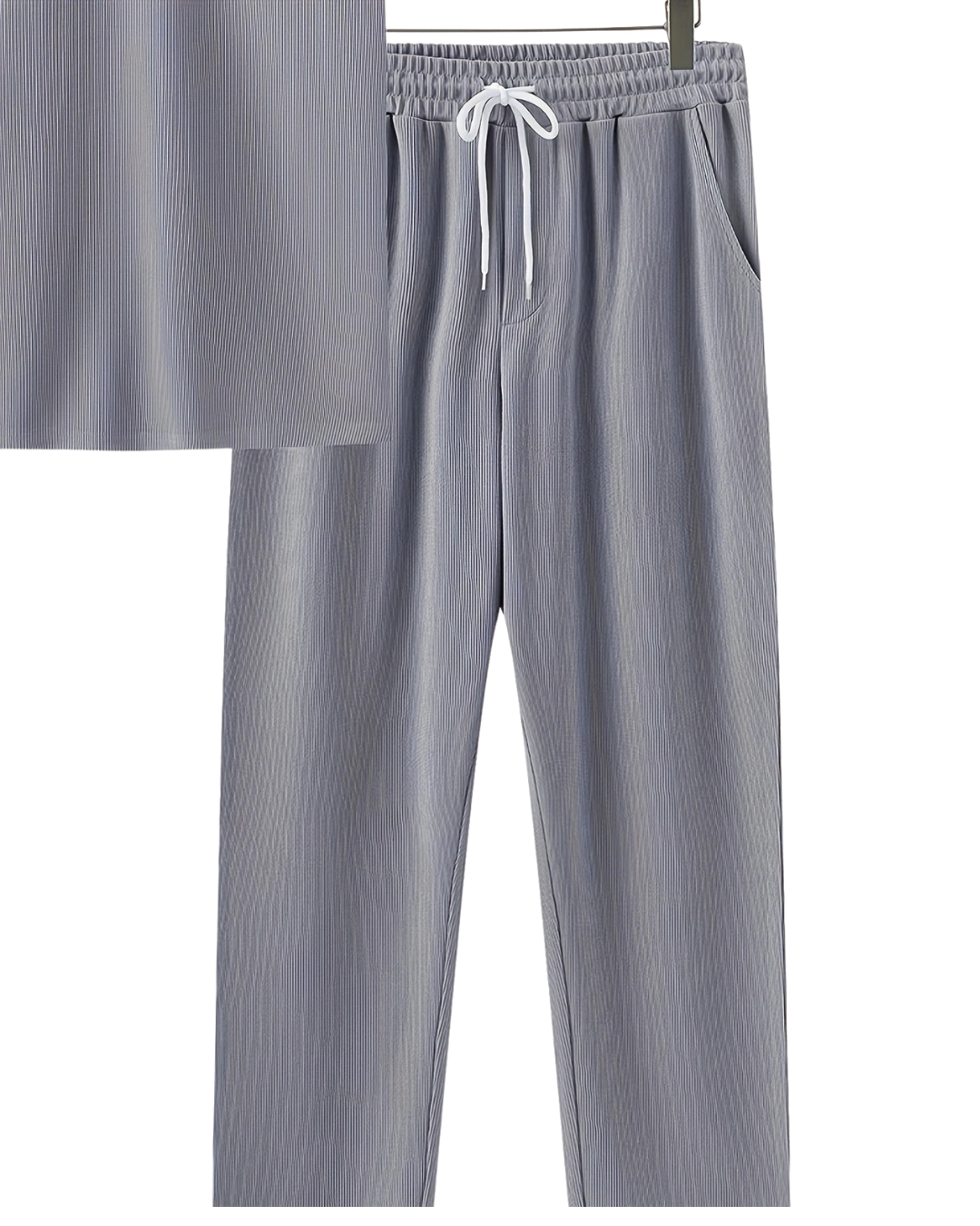 Men's Casual Grey Color Suit – Zipper Closure