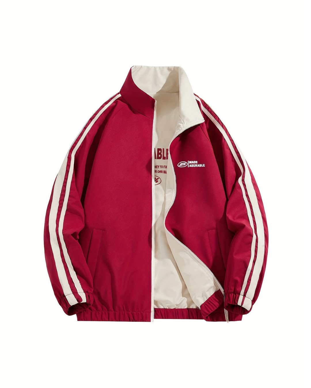 Crimson Rush Retro Track Jacket