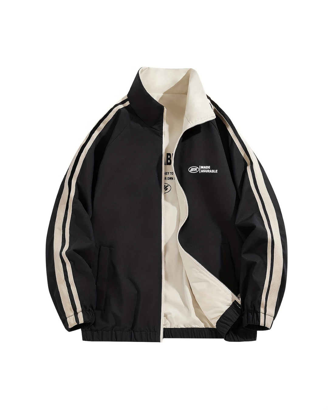 Black Crimson Rush Retro Track Jacket