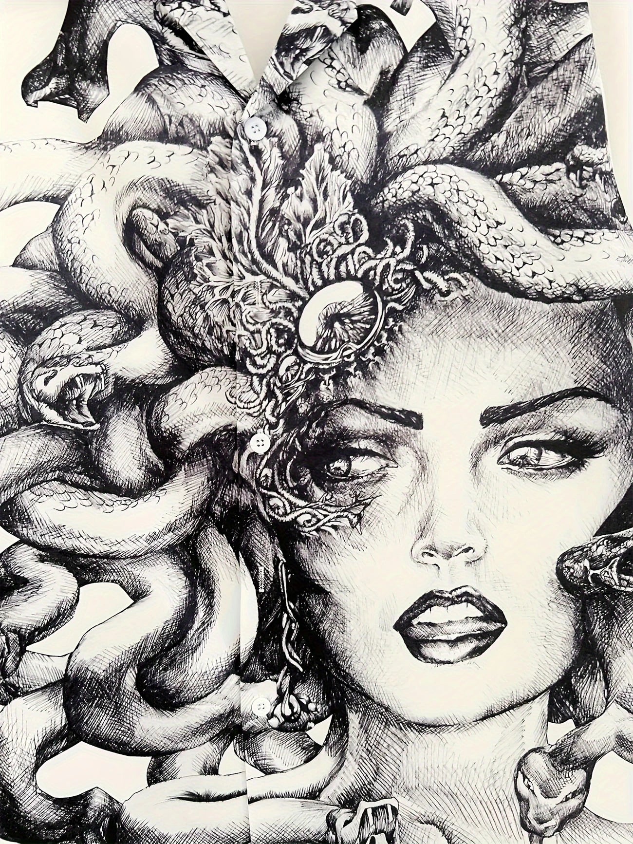 Gaze of Stone – Medusa Sketch Shirt