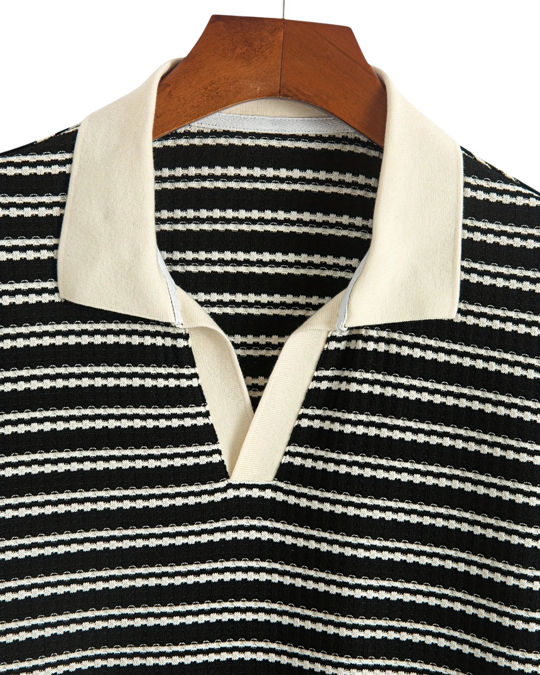 Cove Black Knit Polo