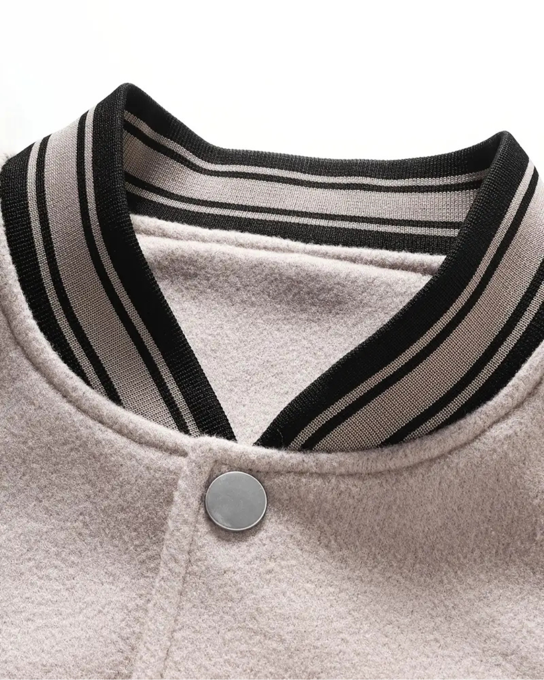 The Signal Jacket —  Beige Everyday Varsity with Streetwise Edge