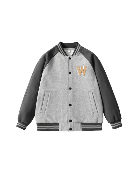 The Echo Varsity — Grey Statement Layers with Everyday Attitude