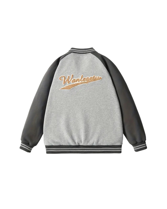 The Echo Varsity — Grey Statement Layers with Everyday Attitude