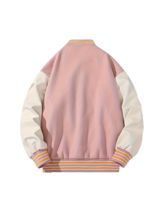 The Axis Jacket — Pink Classic Varsity Reimagined