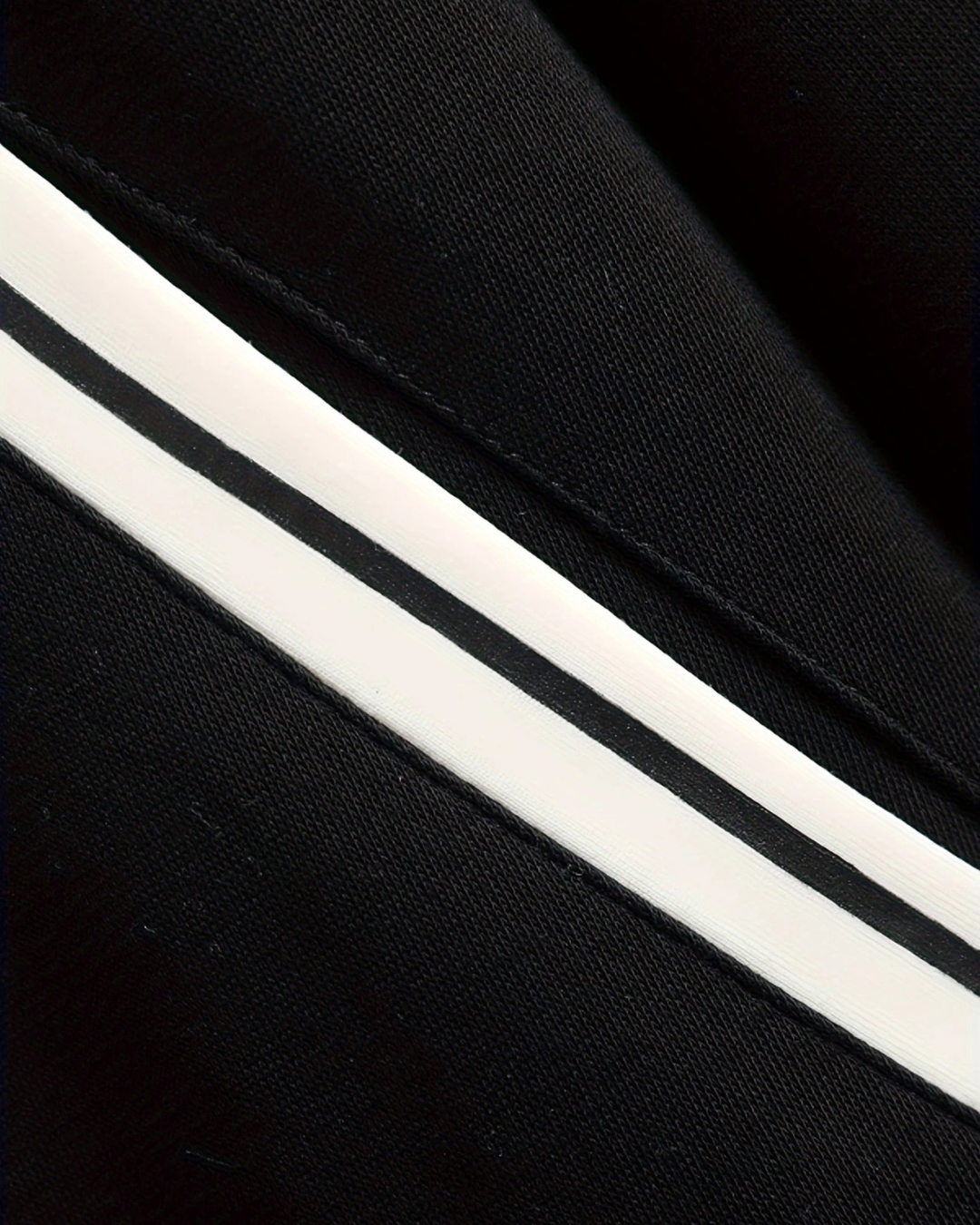 Black Academy Stripe Varsity Jacket