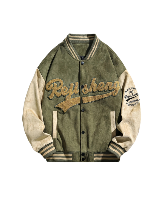 Golden Green Era Varsity Jacket