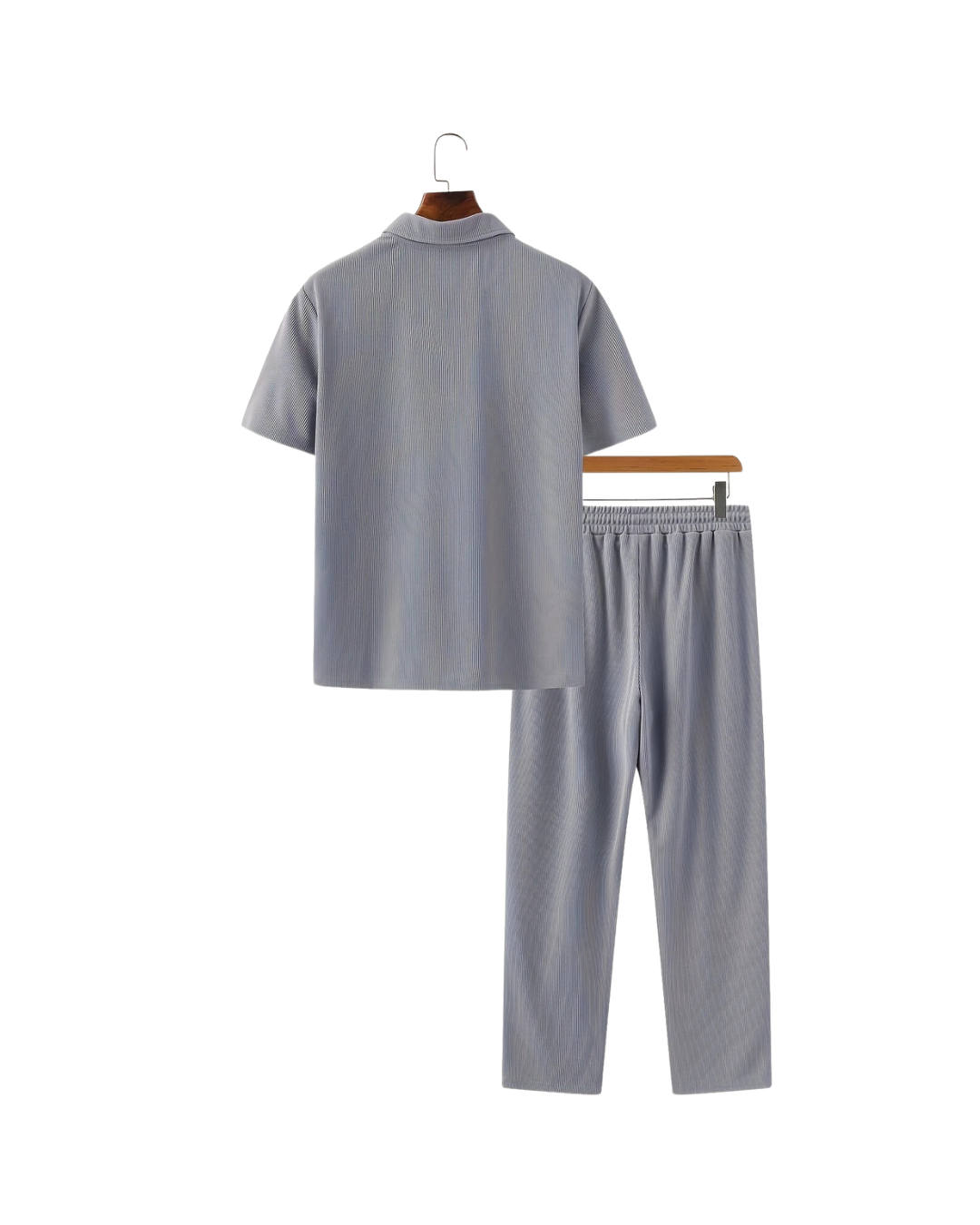 Men's Casual Grey Color Suit – Zipper Closure