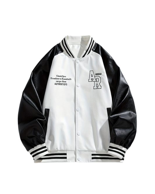 AR White Strike Varsity Jacket
