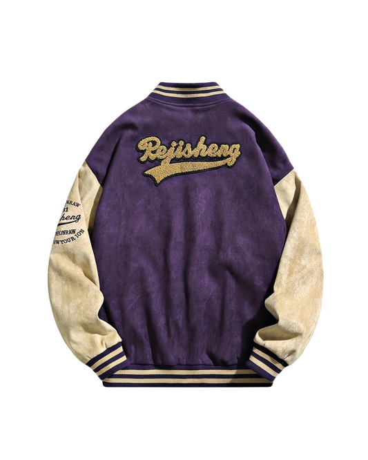 Golden Purple Era Varsity Jacket