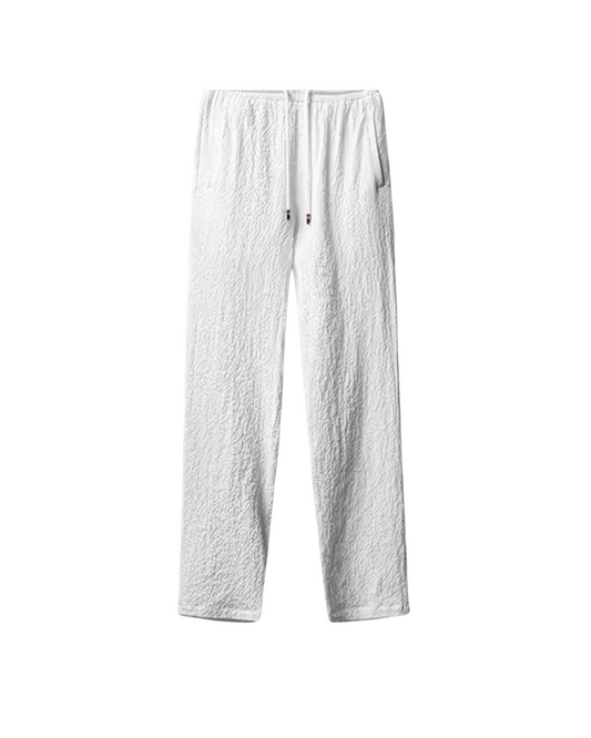 Men's Casual White Summer Activewear Set – Crew Neck Top and Matching Bottom