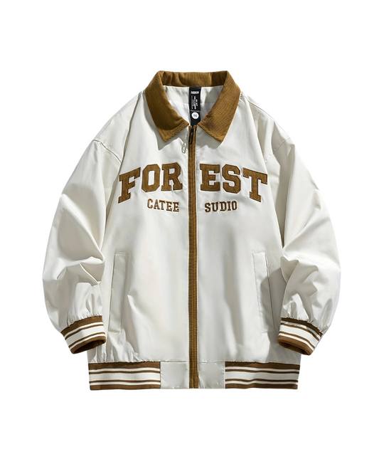 Varsity Edge Bomber Black Brown White