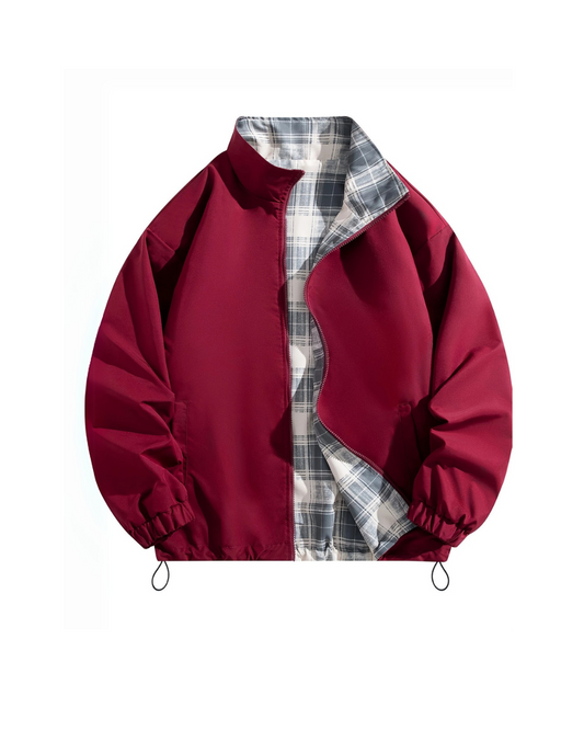 Switch Up Red Reversible Plaid Jacket