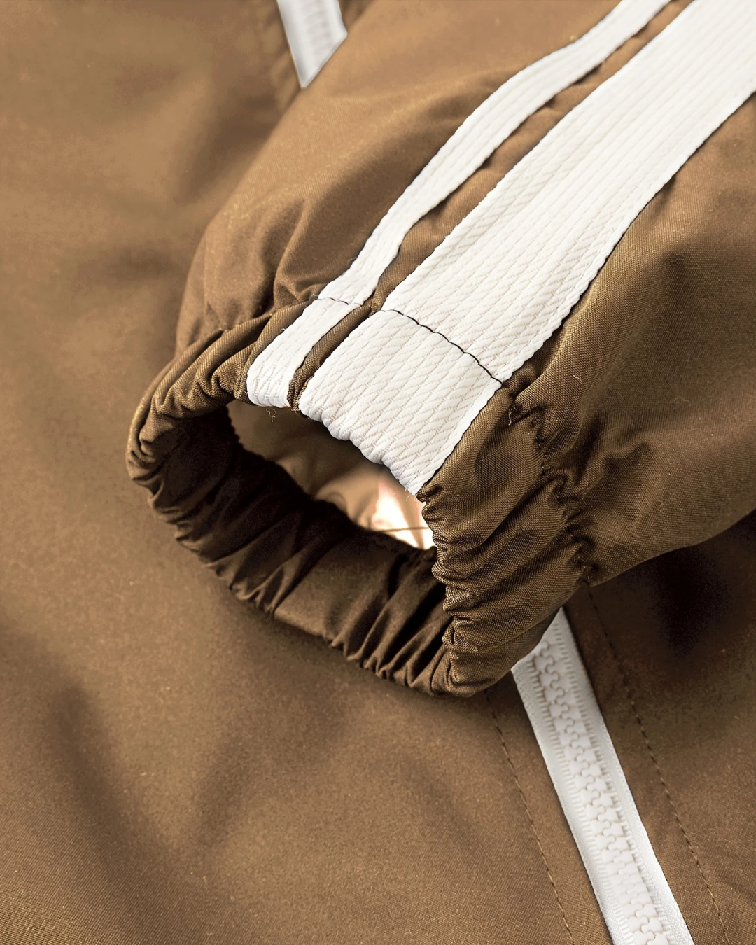 Beige Crimson Rush Retro Track Jacket