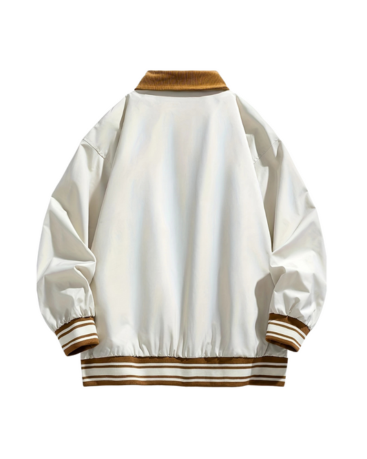 Varsity Edge Bomber Black Brown White