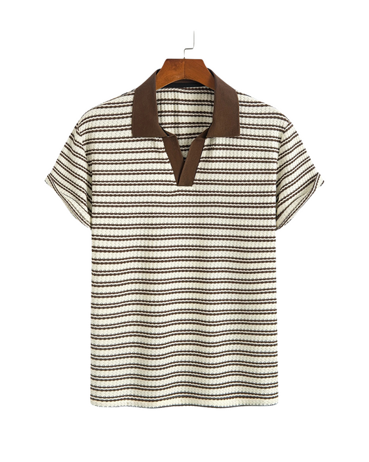Cove Brown Knit Polo
