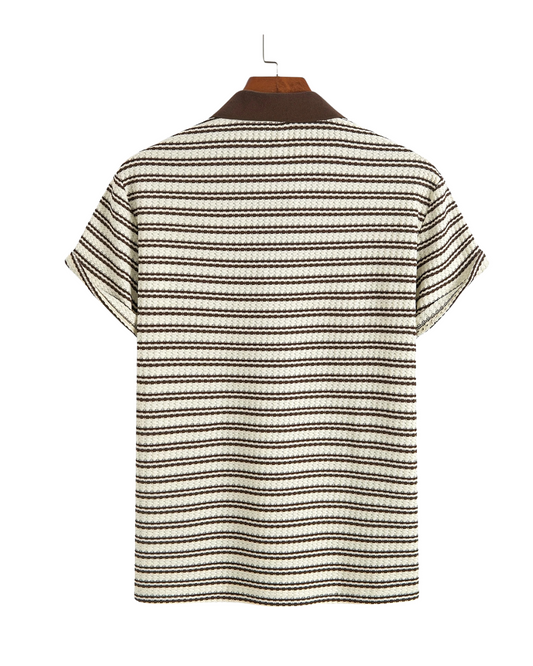 Cove Brown Knit Polo