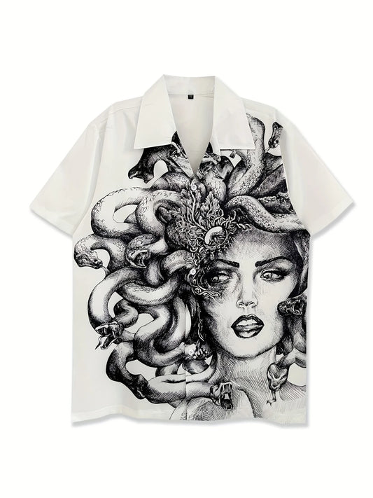 Gaze of Stone – Medusa Sketch Shirt