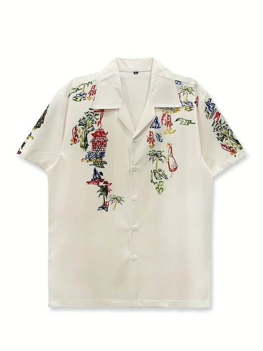Whispers of Summer” – Garden Sketch Camp Shirt